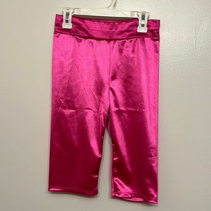 Metallic Pink Biker Shorts